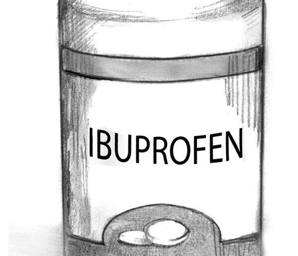 Bottle of Ibuprofen Baks Osteopathy Blog: Which is better for pain relief - Osteopathy or Drugs?